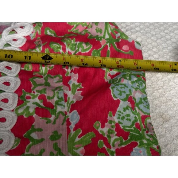 Lilly Pulitzer Cathy Shift Dress Flamingo Pink Southern Charm Lace Garden Party - Picture 9 of 14